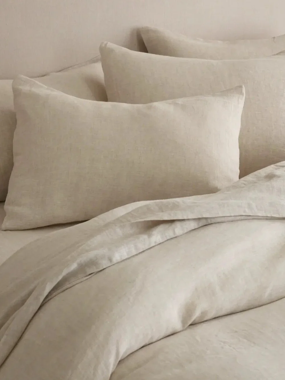Quince 100% European Linen Duvet Cover Set Natural Chambray Full/Queen EUC